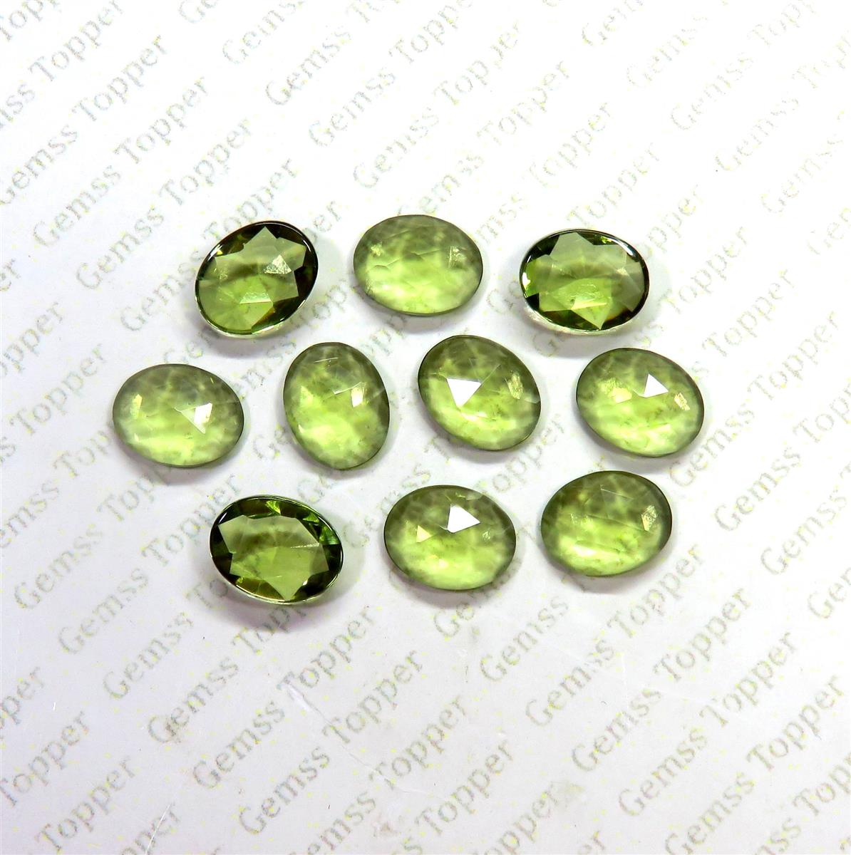 Moldavite 8x10 mm Oval Rose Cut